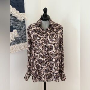 Sandro Floral Paisley Button-Up Blouse
